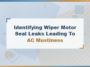 Leaky Wiper Motor Seals and Air Conditioning Mustiness